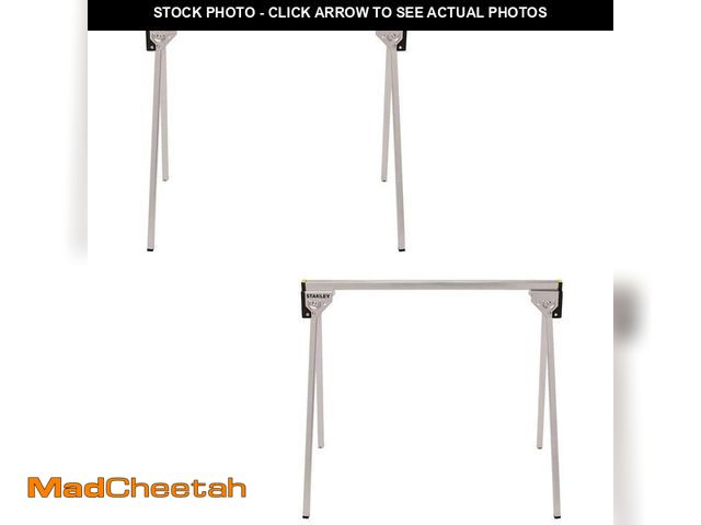 Lot 74-14593582 - Stanley 31 in. W x 29 in. Folding Metal Sawhorse (2 Pack) STST60997 - UNUSED