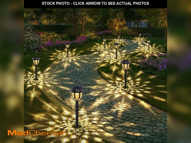 Lot 74-12456002 - Lomotech Super Bright Solar Pathway Lights - 8 Pack Color Changing Solar Lights Outdoor Waterproof, ...