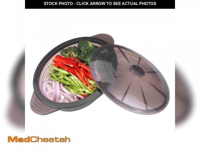 Lot 74-11553570 - Microwave Steamer Cooker Collapsible Bowl-Silicone Steamer Cookware with Handle Lid for Vegetables F...