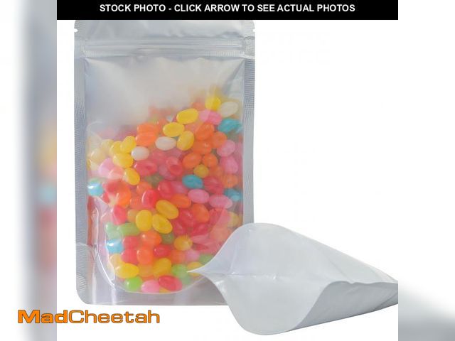 Lot 74-12309717 - LZLPACKING 100 Pieces smell proof mylar bags,resealable packaging pouch bag with clear window for fo...