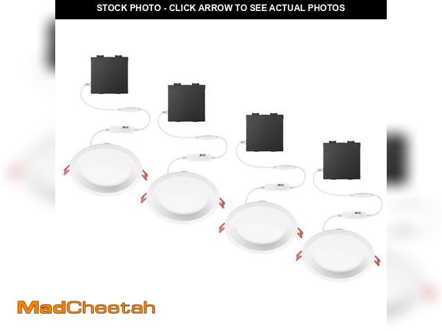 Lot 74-12692171 - Commercial Electric Premium Series 6 in. LED, 2-Level Lumen Select, Baffle Canless Recessed Light, A...