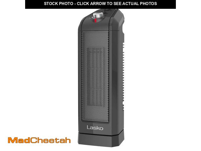 Lot 74-13693097 - Lasko 1500W 16 in. Gray Electric Tabletop Ceramic Space Heater with Adjustable Thermostat and 2 Spee...