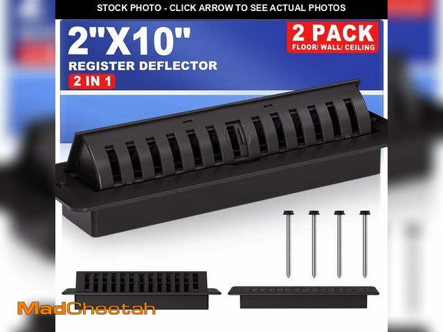 Lot 74-13957075 - 2x10 Floor Register with Vent Deflector, 2 in 1 Adjustable Floor Vent Covers, Floor Vent Deflector I...