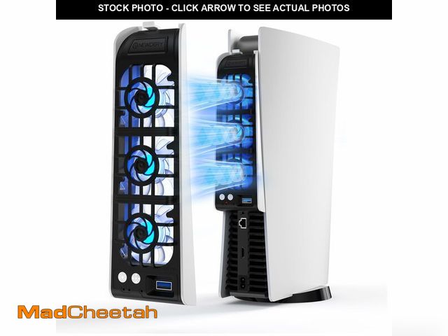 Lot 74-13546485 - NEWDERY Cooling Fan for PS5, Upgraded 9-Blades &amp; Larger Fan Quiet Cooler with Auto Speed, Extra ...