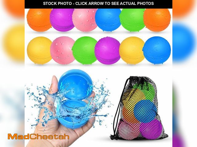 Lot 74-12449385 - 12Pcs Reusable Water Balloons, Pool Beach water Toys for Boys and Girls, Outdoor Summer Toys for Kid...
