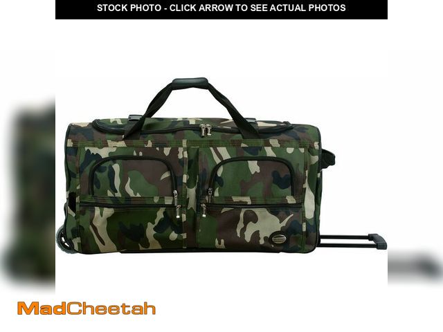 Lot 74-13331729 - Rockland Rolling Duffel Bag, Camouflage, 36" - UNUSED