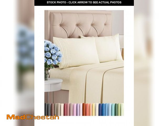 Lot 74-12112552 - Cal King Size 4 Piece Sheet Set - Comfy Breathable &amp; Cooling Bed Sheets Set - Hotel Luxury Beddi...