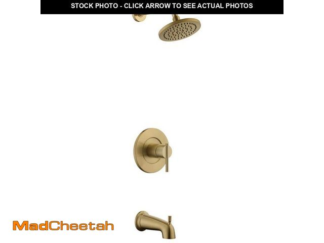 Lot 74-14588954 - Glacier Bay Dorind Single-Handle 1-Spray Tub and Shower Faucet in Brushed Gold HD873X-5D4409 - UNUSE...