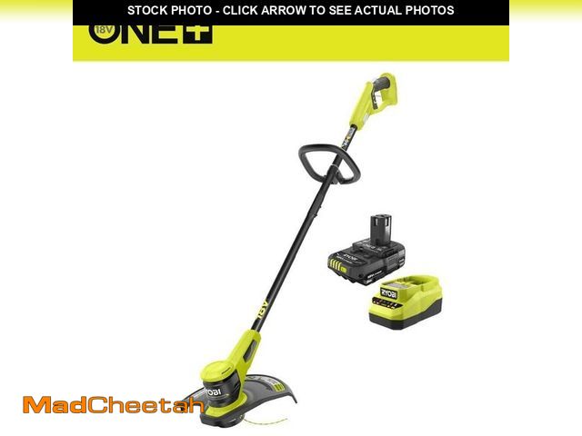 Lot 74-14467251 - *DIRTY/TOOL ONLY* RYOBI ONE+ 18V 13 in. Cordless Battery String Trimmer with 2.0 Ah Battery and Char...