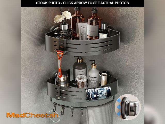 Lot 74-14386546 - Voldra Corner Shower Caddy Suction Cup, Corner Shower Shelves No Drilling, Aluminum Upgrade Suction ...