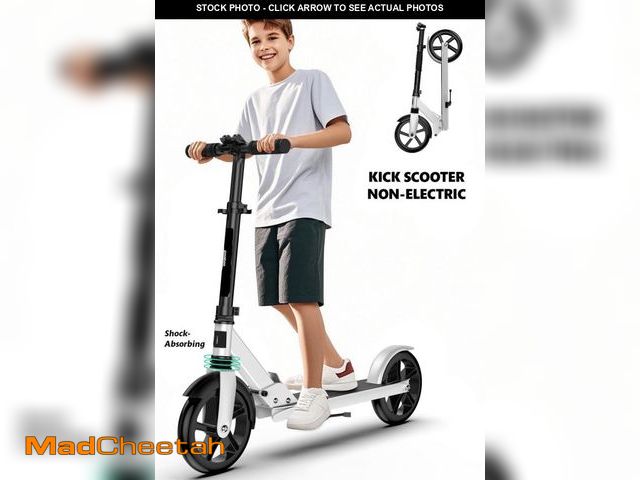 Lot 74-12479731 - LNOW Foldable Kick Scooter-8 in Big Wheels for Kid, Teens &amp; Adults, 4 Adjustable Levels, Max Loa...