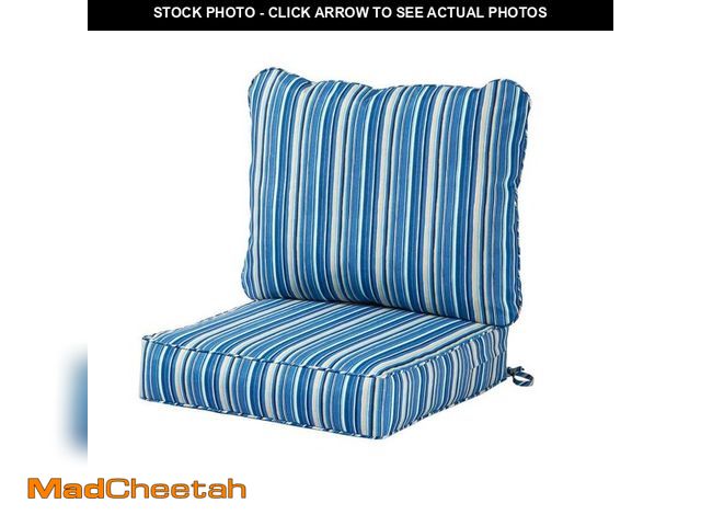 Lot 74-14291983 - Greendale Home Fashions 24 in. x 24 in. 2-Piece Deep Seating Outdoor Lounge Chair Cushion Set in Sap...