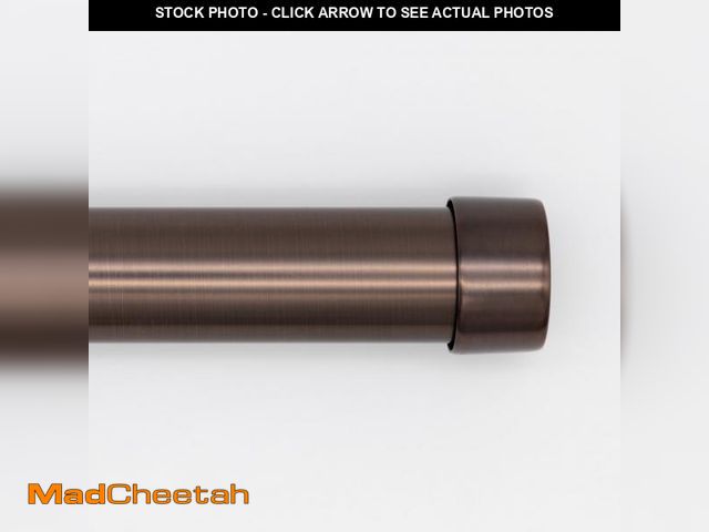 Lot 74-12406303 - Better Homes &amp; Gardens 1" Plated Oil Rubbed Bronze Cap Adjustable Single Curtain Rod Set, 42"-12...