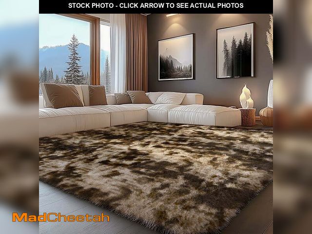 Lot 74-14310514 - Pentantan 8â x 10â Shag Area Rugs, Soft Fluffy Indoor Carpet for Living Room Bedroom Decor, Tie-...