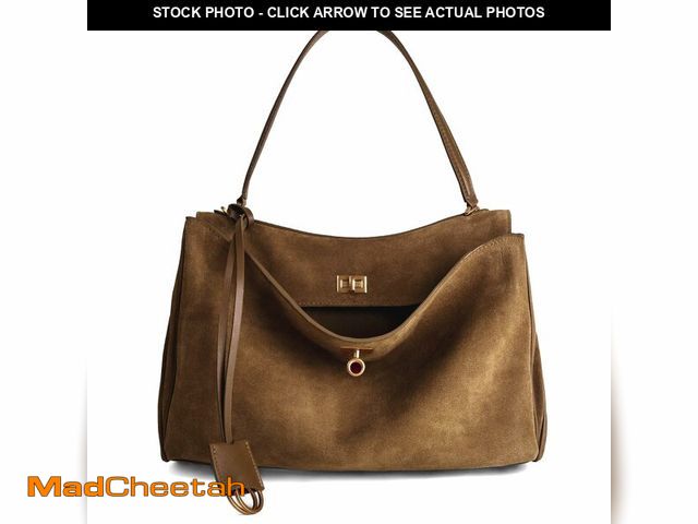 Lot 74-12702799 - Leather Suede Tote Bag for Women: Genuine Leather Satchel Purse - Fashion Ladies Designer Shoulder H...