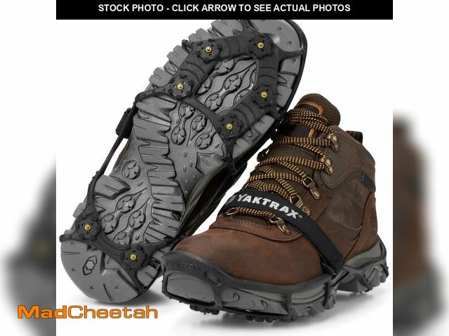 Lot 74-13576702 - Yaktrax Spikes for Walking on Ice and Snow (1 Pair), :Large/X-large (Shoe Size: W 9.5+/M 8-12) , Bla...