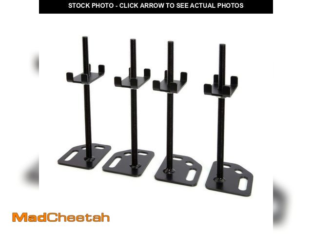 Lot 74-14389820 - DEWALT Adjustable Leveling Floor Mounting Plate Kit for Industrial Storage Rack (4-Pack) - UNUSED