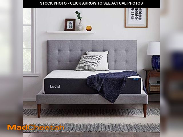 Lot 74-12097258 - LUCID 10 Inch Memory Foam Mattress - Medium Feel - Infused with Bamboo Charcoal and Gel - Bed in a B...