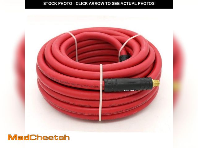 Lot 74-12691572 - *DIRTY* Husky 3/8 in. x 50 ft. Rubber Air Hose *DIRTY*  - USED