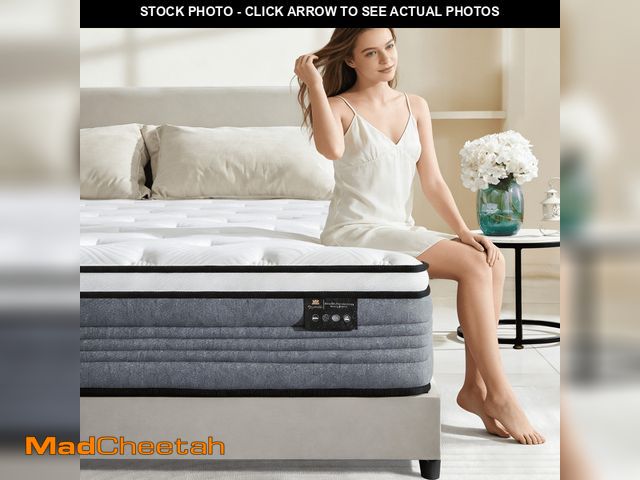 Lot 74-14242674 - Giovanly 12 inch Queen Hybrid Mattress in a Box, Memory Foam and Individually Wrapped Pocket Coils, ...