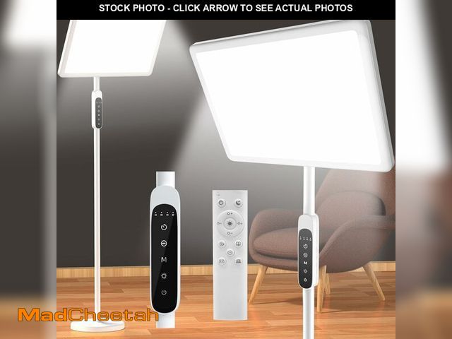 Lot 74-13708983 - 12,000 Lux Light Therapy Lamp, Full Spectrum Sunlight Lamp, UV-Free Sun Lamp with Remote Control/4 C...