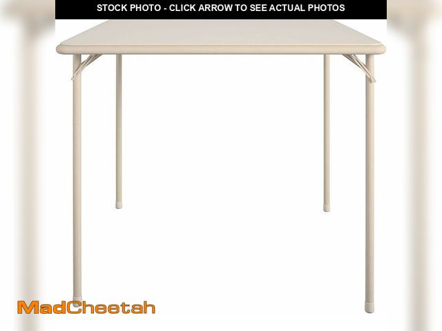 Lot 74-14581741 - COSCO 34" Square Vinyl Top Folding Card Table, Antique Linen - UNUSED