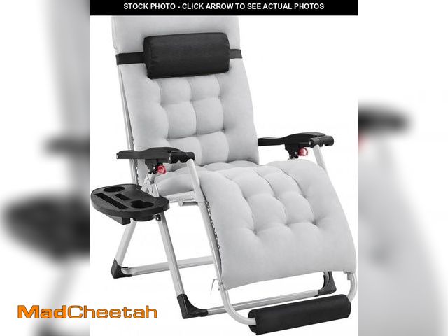 Lot 74-12096650 - Yaheetech Zero Gravity Chair, Folding Reclining Lounge Recliner with Removable Pad &amp; Headrest &a...