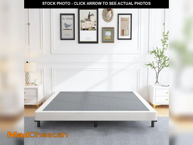 Lot 74-12524869 - ALDRICH Low Profile Box Spring Full Size,3 Inch Heavy Duty Metal Box Spring for Full Bed,Mattress Fo...