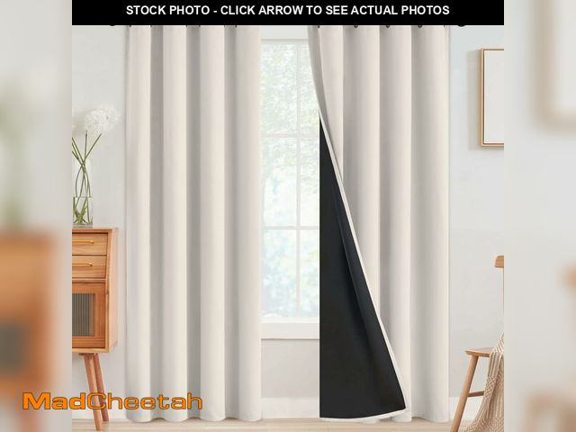 Lot 74-14272309 - SimpleHome 100% Blackout Curtains for Bedroom,Thermal Insulated Grommet Window Drapes Room Darkening...