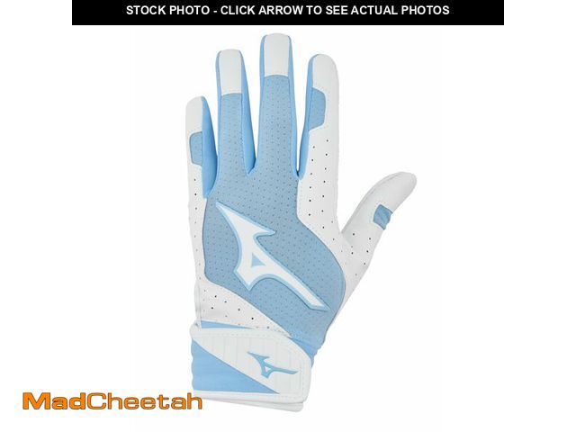 Lot 74-12456664 - Mizuno Finch Women's Softball Padded Batting Glove, Light Blue, Small - USED