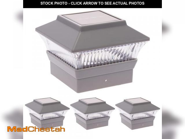 Lot 74-12436715 - GreenLighting Standard #1 Solar Post Cap Lights Fits 4x4 Nominal Wood, 4x4 PCV/Vinyl Posts, Outdoor ...