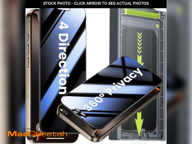 Lot 74-12333801 - WSKEN for iPhone 16 Pro Privacy Screen Protector - [4 Way 360 Anti-Spy] [Auto Dust-Remove &amp; Zero...