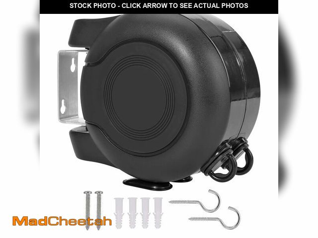 Lot 74-12705271 - Retractable Double Clothesline Ã¢â¬â 49 ft x 2 Heavy Duty Clothes Line for Indoor &amp; Outdoor U...