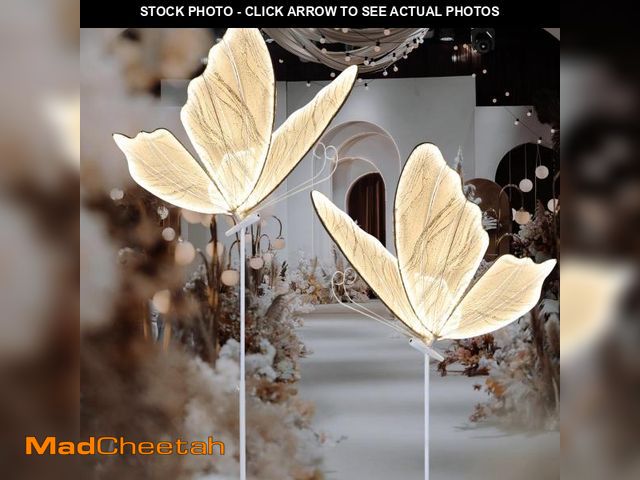 Lot 74-12540214 - CAMINI Creative Butterfly LED Floor Lamp, Romantic Hanging Decoration Props for Wedding Christmas (6...