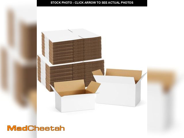 Lot 74-12051564 - Poever Assorted-Sizes-Shipping-Boxes-40-Pack: 9x6x4 &amp; 11x6x6 Small-Shipping-Boxes-Mailers, White...