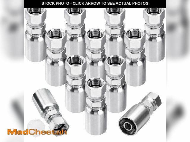 Lot 74-13573784 - Racewill 12 Pack Hydraulic Hose End Fittings: 1/2" I.D. Hose x 1/2" JIC 37ÃÂ° Female With Protectio...