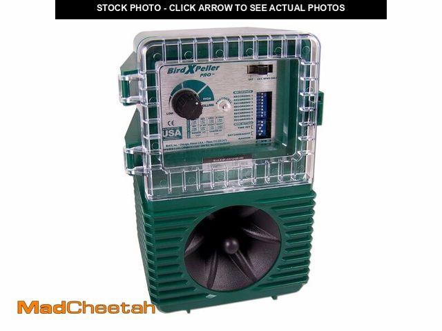 Lot 74-13540830 - Bird-X BirdXPeller Pro Electronic Bird Preventer Version 1, Sonic Bird Decoy Device, Perfect for Pig...