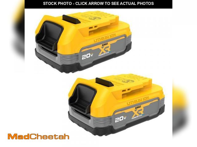 Lot 74-12172617 - DEWALT 20V MAX POWERSTACK Lithium-Ion 1.7 Ah Compact Battery Pack (2-Pack) - UNUSED