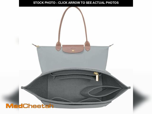 Lot 74-14149911 - LOUKAYCCI Felt Purse Organizer Insert for Longchamp Le Pliage L Handbag Insert (Light Grey, Large) -...