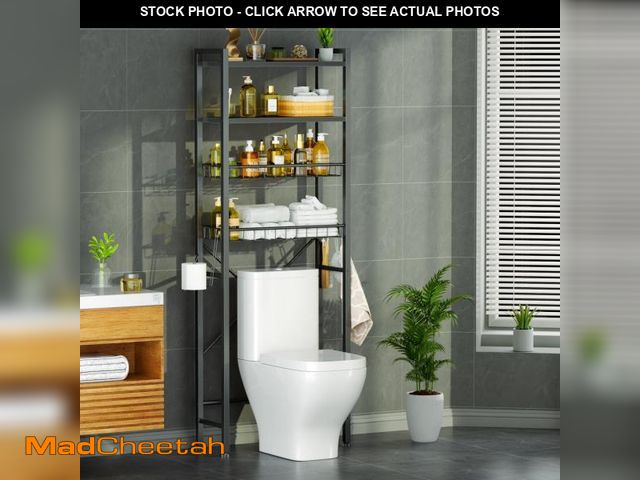 Lot 74-12480545 - Capri 4-Tier Over-the-Toilet Storage Shelf, Bathroom Organizer Shelf Over Toilet, Freestanding Space...