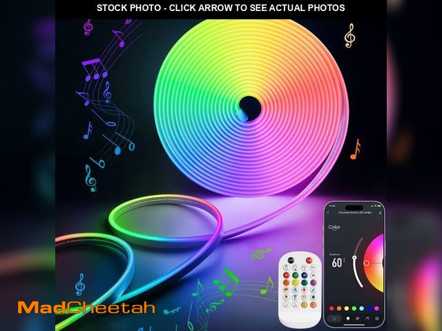 Lot 74-12713933 - Lamomo Led Strip Lights, 16.4Ft RGB Neon Led Lights for Bedroom, 12v App Control Music Sync Color Ch...