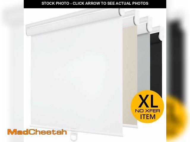 Lot 74-13071943 - ChrisDowa Cordless Blackout Roller Shades for Windows, Thermal Insulated UV Protection Pull Down Sha...