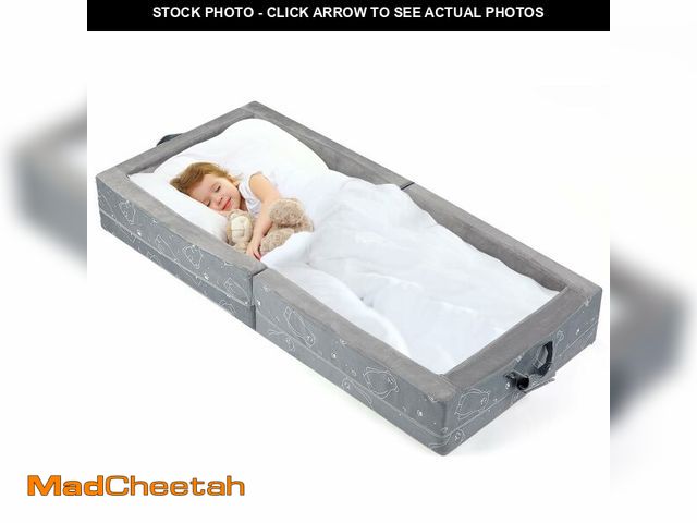 Lot 74-12608549 - Umoving Portable Toddler Travel Bed Ã¢â¬â Foldable Soft Foam Floor Crib with Washable Cover, Buil...