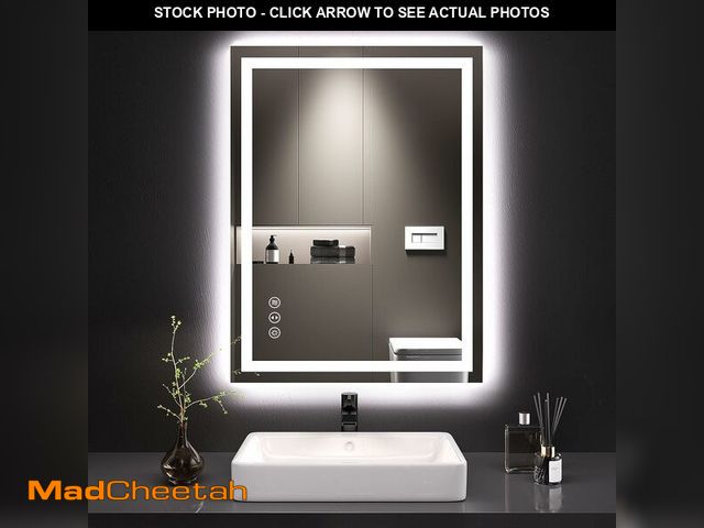 Lot 74-13836069 - LOAAO 24X32 LED Bathroom Mirror with Lights, Anti-Fog, Dimmable, Backlit + Front Lit, Lighted Bathro...