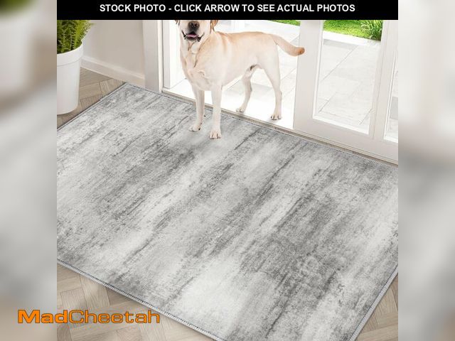 Lot 74-14295854 - COMSLE Door Mat, Front Door Mat Indoor for Entrance Faux Wool Absorbent Non Slip Modern Throw Rug fo...