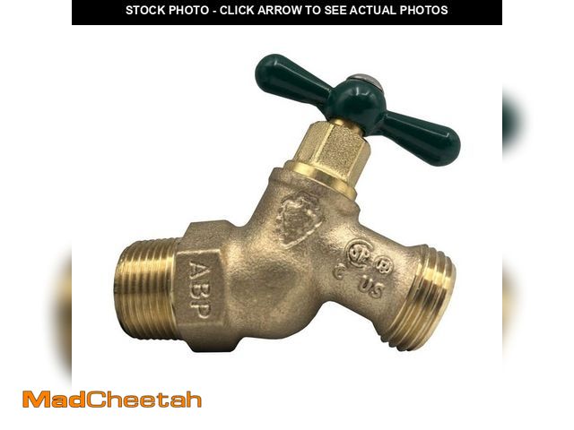 Lot 74-14306066 - Arrowhead Brass 3/4 in. MIP x 3/4" MHT Heavy duty Multi-Turn No-Kink Brass Hose Bib - USED