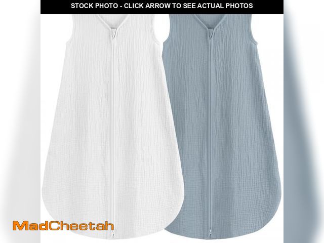 Lot 74-11547635 - BSTOPPT 2 Pack Baby Sleep Sack 6-12 Months 100% Organic Cotton Muslin Baby Sleeping Bag 2-Way Zipper...