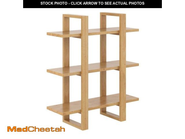 Lot 74-14115425 - Nathan James Benji 32 in. 3 Tier Floating Wall Bookcase, Decorative Display Modular Shelf in Solid W...