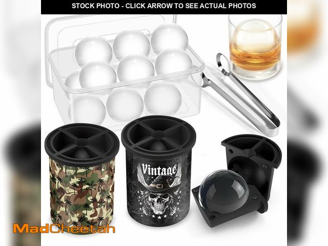 Lot 74-14265809 - Clear Ice Cube Maker, 2 Pack Large Ice Cube Molds, Ice Ball Maker Mold for Whiskey Lover, 2.5" Stain...