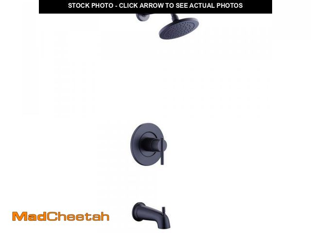 Lot 74-12531823 - Glacier Bay Dorind Single-Handle 1-Spray Tub and Shower Faucet 1.8 GPM in Matte Black (Valve Include...
